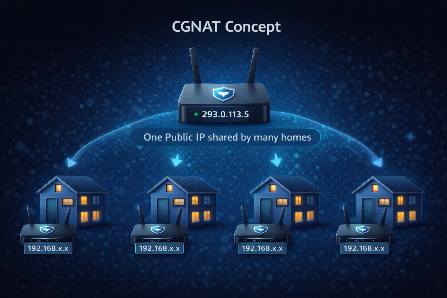 CGNAT ISP Structure Diagram