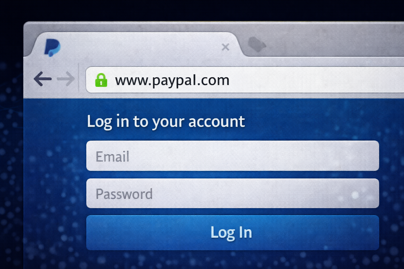 HTTPS Lock on Fake Website Example