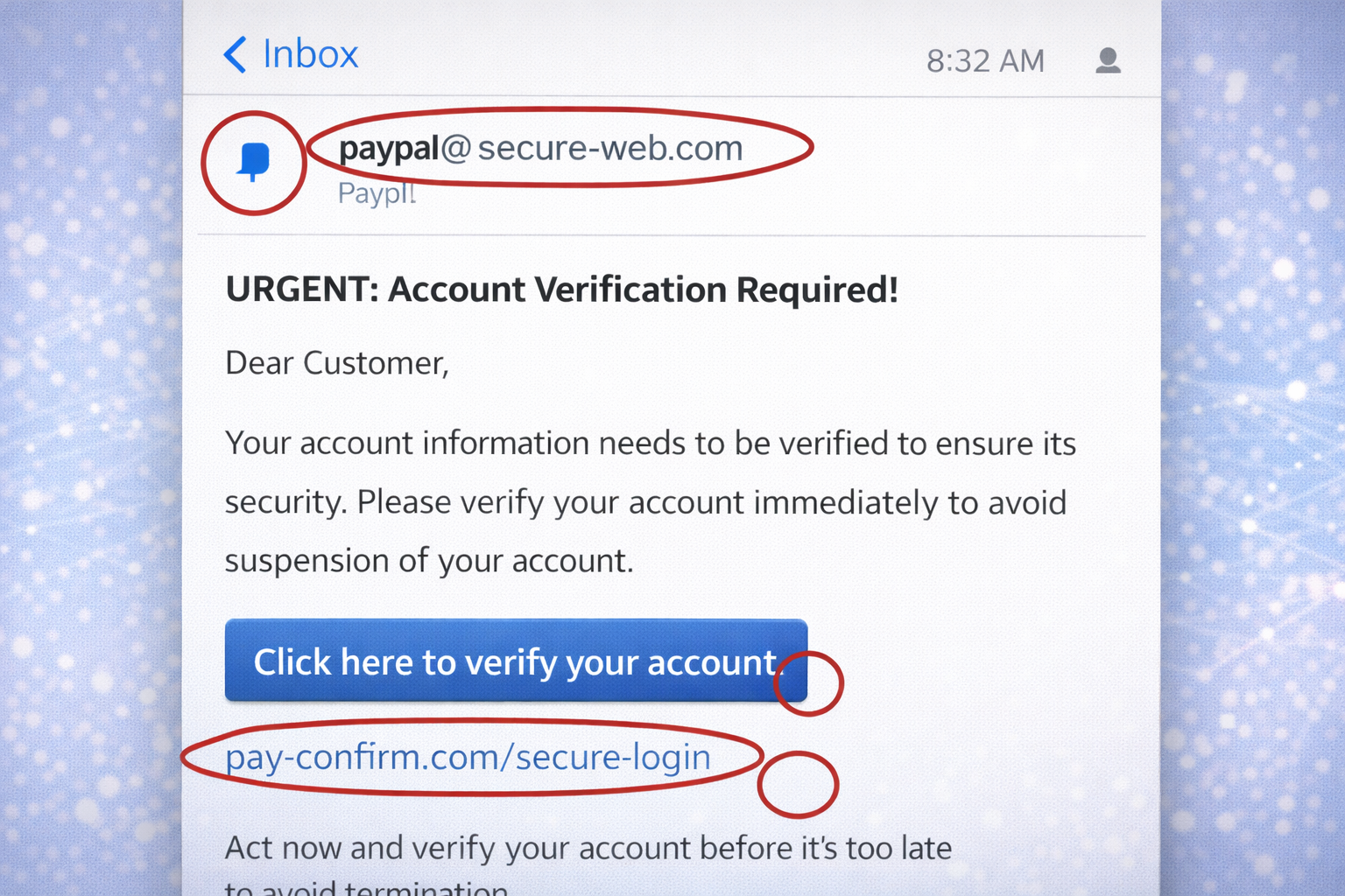 Breakdown of a Fake Email